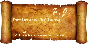 Perlstein Julianna névjegykártya